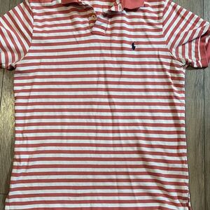 Polo by Ralph Lauren Red and White Striped Shirt